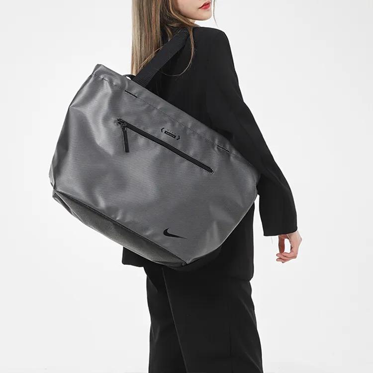 Nike Polyamide Shopping Bag Regular Unisex Grain Gray (Unisex) Handbags CT4151 073