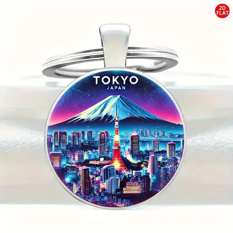 Fuji Tokyo Mountain Jewelry Keyring Pendant For Occasion Gifts Celebration