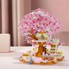 Four Seasons Cherry Tree House Building Blocks Simulation Street View Building Blocks Children's Educational Toys