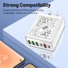 Total 65W 6 In 1 4 USB 2 Type C 3.1A  Charging Fast Wall Charger For iPhone Samsung Xiaomi  Oppo Mobile Phone Adapter