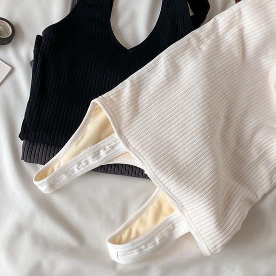 Women Thermal Tank Top V Neck Sleeveless Camisole Base Layer Thickened Fleece Lined Cami Vest Underwear Tops for Winter Cold Weather