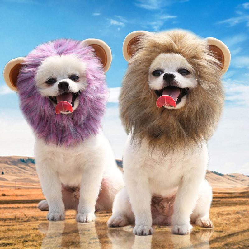 Halloween Lion Pet Hat Adjustable Dog Cat Costume Winter