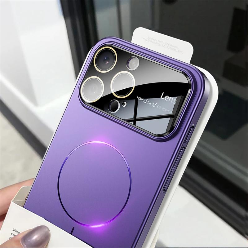 Luxury For Magsafe Wireless Charging Case for iPhone 16 15 14 13 12 11 Pro Max Magnetic Shockproof Matte Camera Protection Cover