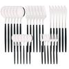 Stainless Steel Rainbow Dinnerware Set Steak Knife Fruit Fork Coffee Spoon Cutlery Set Kitchen Tableware Flatware Set 30Pcs/6Set