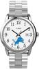 Timex Men's EasyReader 38mm Watch - Detroit Lions Stainless Steel Modern with Extended Band, Stainless Steel, Modern