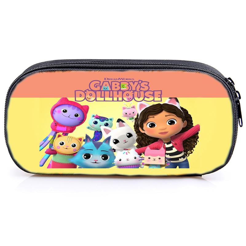 Кукольный домик Gabby's, пенал Gabby Cat, сумка для девочек, большая вместительная коробка для ручек, органайзер, школьные принадлежности, офисные принадлежности, канцелярская сумка