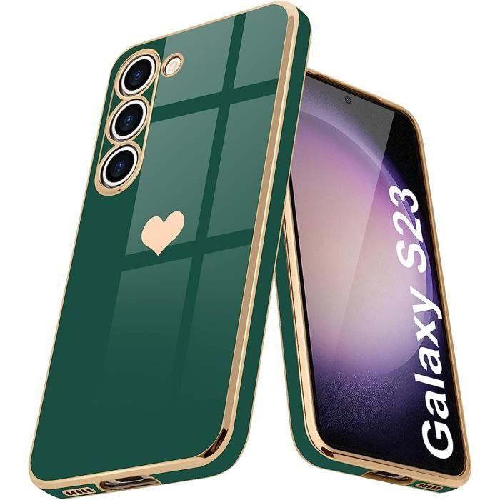 Coque - BOOLING - pour Samsung Galaxy S23 - Silicone TPU - Ultra Slim - Vert Nuit