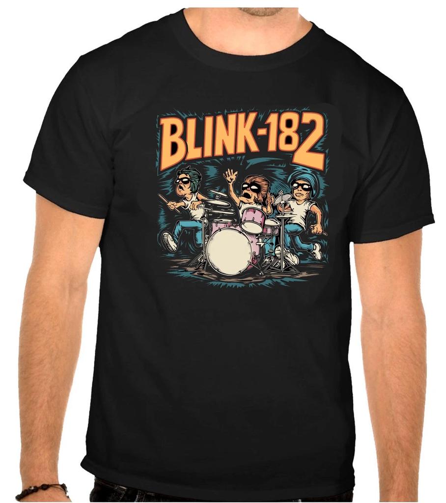 Blink 182 Rock Music Logo Black T-Shirt -1204