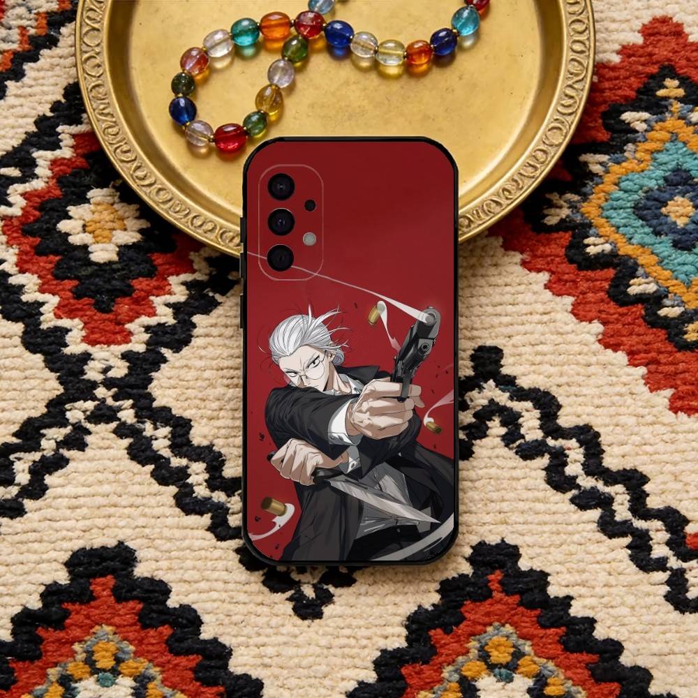 Чехол для телефона Sakamoto Anime DAY для Samsung S25, S24, S23, S22, S21, S20, Plus, Fe, Lite, Другие Черная крышка