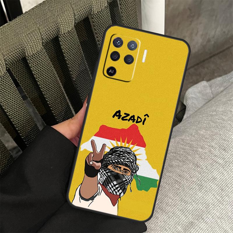 Чехол Флаг Курдистана для Oppo A78 A98 A80 A40 A60 A18 A38 A58 A15 A17 A77 A74 A94 A54 A57S A16 A76 A96