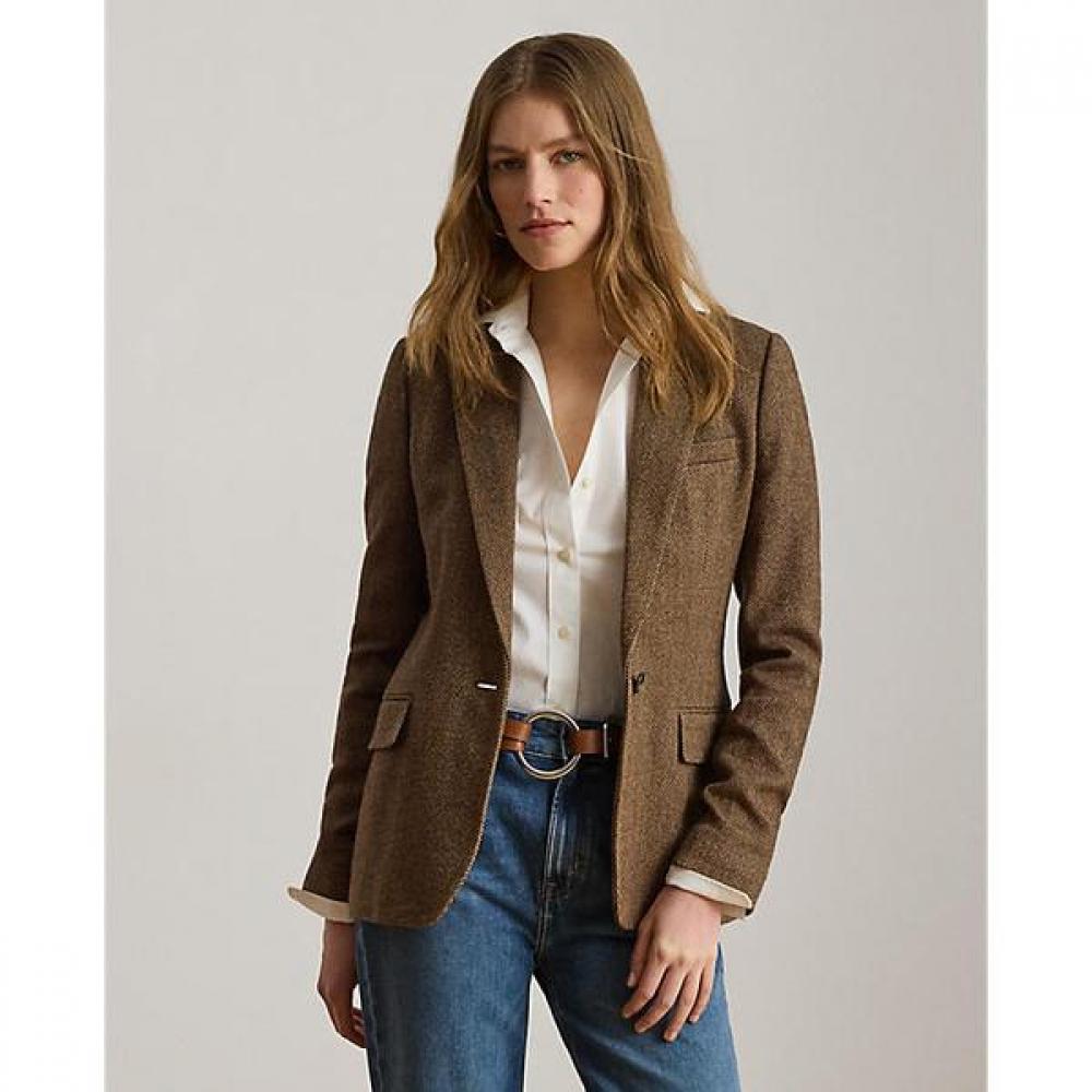 Lauren Ralph Lauren Cotton Blend Herringbone Blazer Wmlrotws6020288200