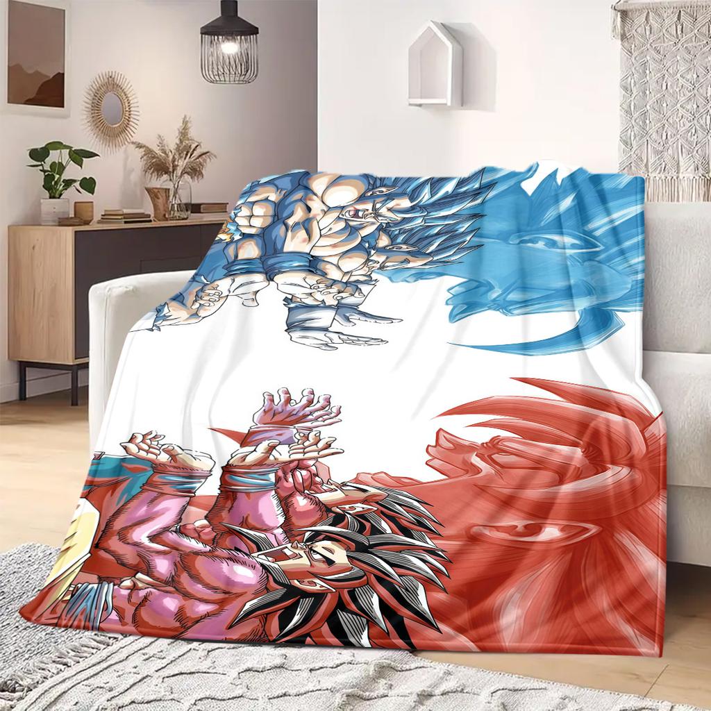 Son Goku Print Blanket Warm Comfortable Flannel Blanket Suitable for Bedrooms,Sofas, Beds,Chairs,Travel -QIAO131
