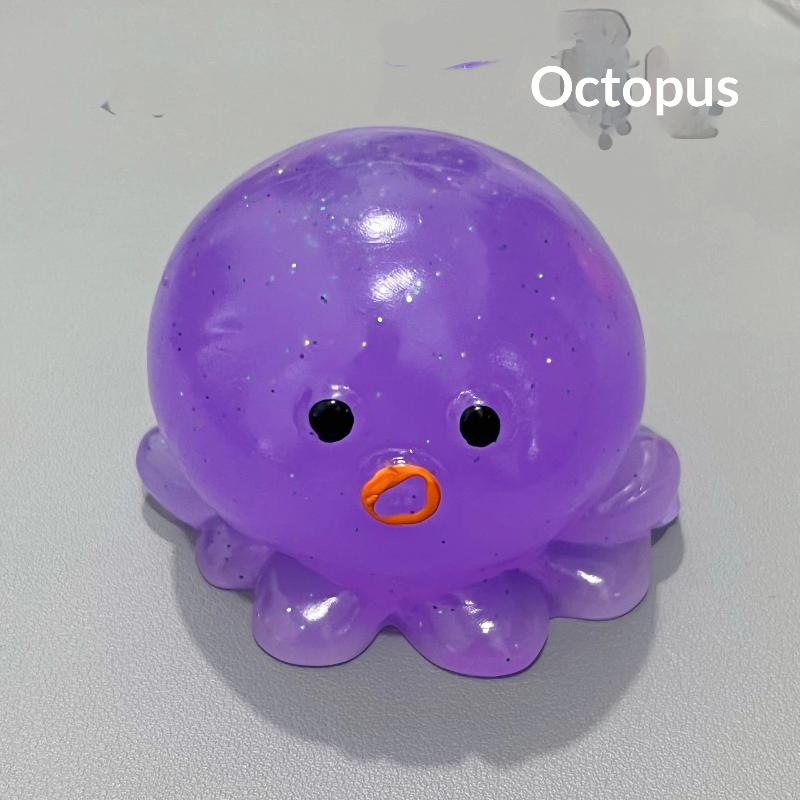 Осьминог Антистресс Сжимающая Игрушка Медленно Восстанавливающая Форму TPR Пузырчатая Сенсорная Игрушка-Спинер для Студентов Снятие Тревожности на Экзаменах