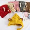 Cute Animal Ear Baby Hat Winter Autumn Ear Protection Hat For Baby Boy Girls Soft Knitted Hat Kids Beanie Cap Toddler Bonnet