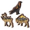 3D Woodcarving Ornament Boxwood Multilayer Handicraft Hollow Animal Desktop Decoration for Halloween