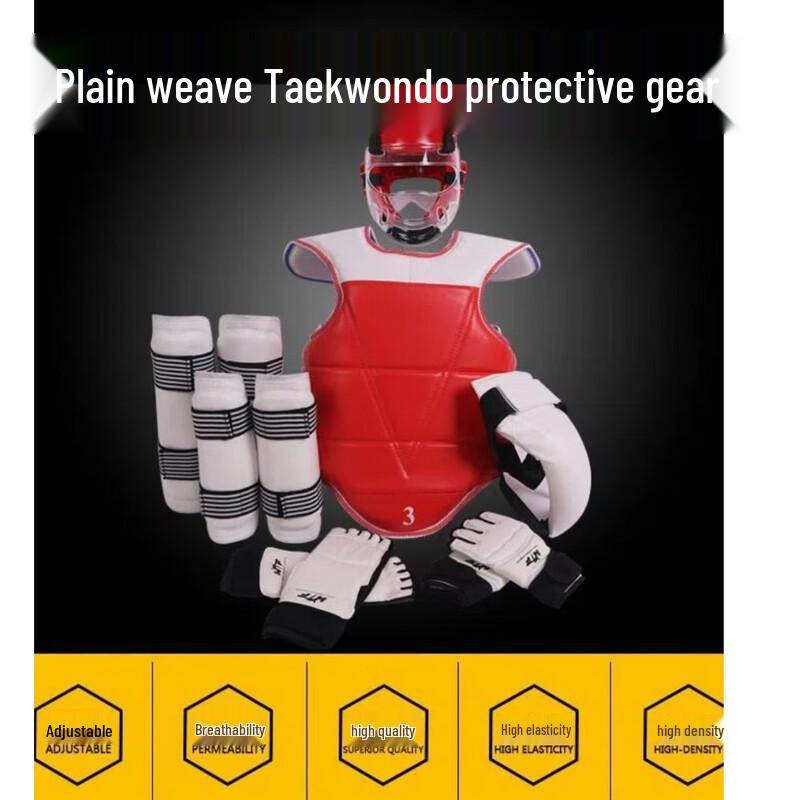 Junshi Taekwondo Kids' Thickened 5-Piece Protective Gear Set