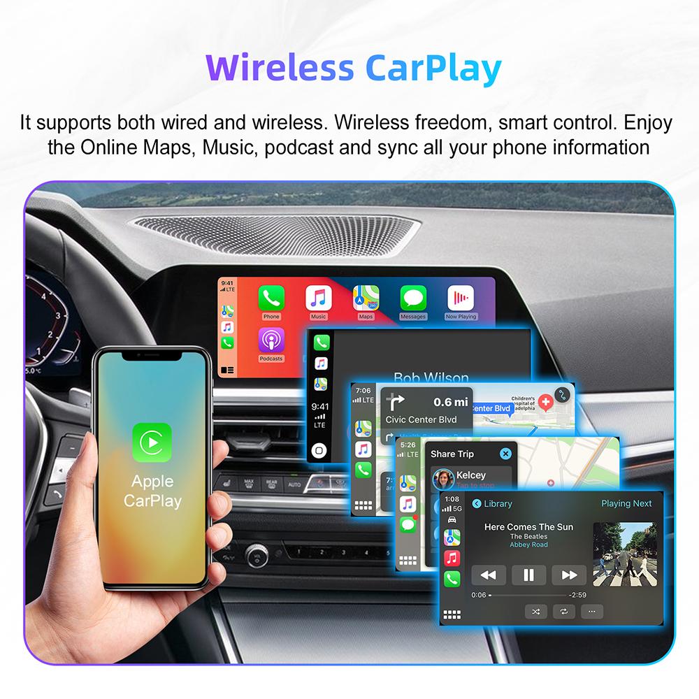 Беспроводной CarPlay Android Auto Для BMW 1 2 3 4 5 6 7 Серии F10 F11 F07 F01 F02 F03 F04 Система EVO ID5 ID6 ID7 G02 G05 G08 G30