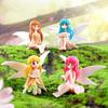 4Pcs Flower Fairy Romantic Fairy Model DIY Exquisite Adorable Wings Garden Sculpture Home Decor