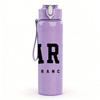 1PC Paris Simple Text Art Print 750ml Color Plastic Sports Water Bottle Leakproof Flip Straw Lid Suitable for Sports Office Home Use