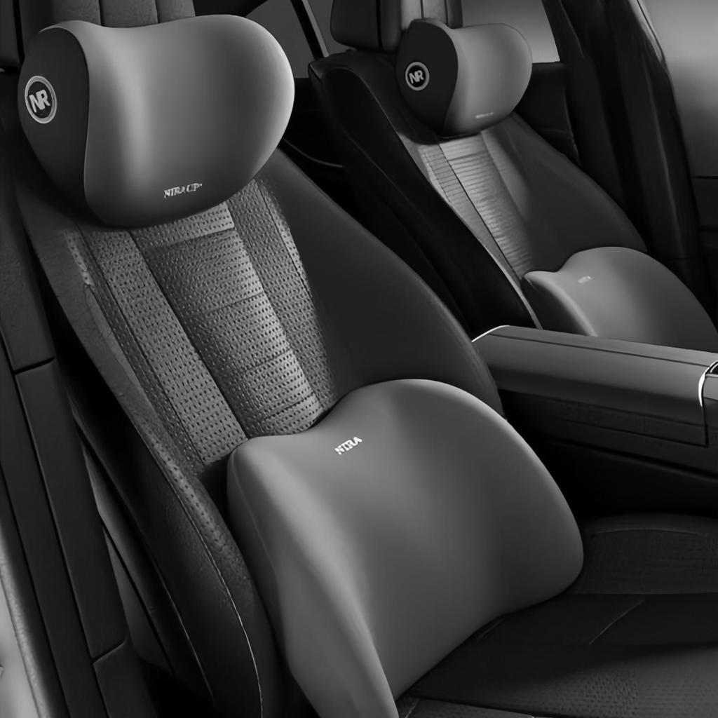 2 шт. подголовник автомобиля пространство памяти пены подголовник поясничная подушка транспортные принадлежности поясничная поддержка подушка автомобиль поясничная подушка для снятия усталости офисный подголовник