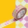 Checkered Masking Tape - Pink and Yellow - 1.5 Cm X 7 M
