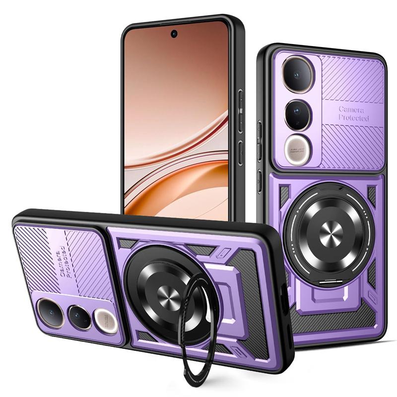 Противоударный бронированный чехол для Vivo V50 Lite 5G V50e Защитная крышка Держатель-кольцо Подставка Ударопрочный Capa Shell Fundas