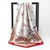 90cm Large Square Scarf For Spring And Summer Fashion, Versatile And Stylish, Printed Silk Scarf For Women'S Decoration, Paired With Shawl Scarf