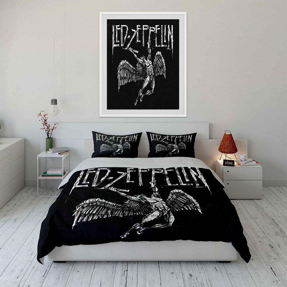 "Led Zeppelin Angel Bedding Set" Bedding Duvet Cover Set Duvet Cover Pillowcases (1 * Duvet Cover 2 * Pillowcases, without duvet insert)