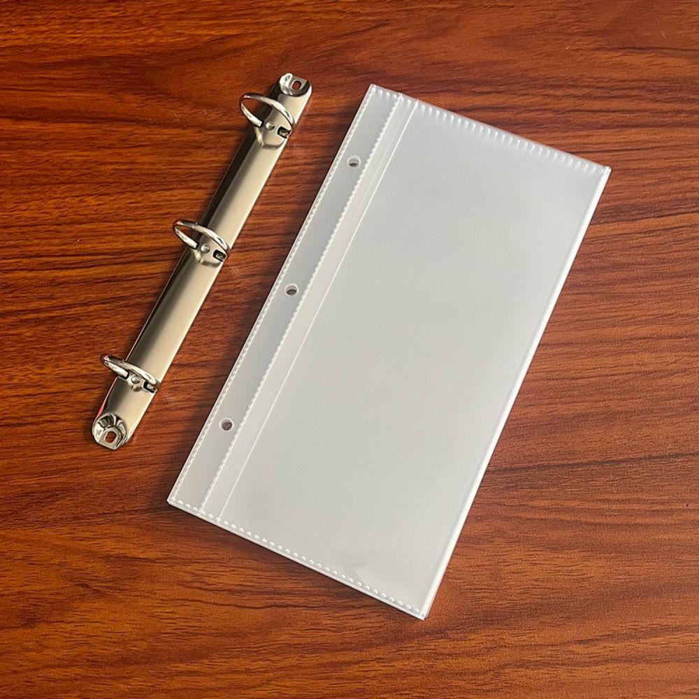 Water Resistant A6 Card Sleeves Double Sided 3 Holes Binder Insert Transparent Card Page Card Collection