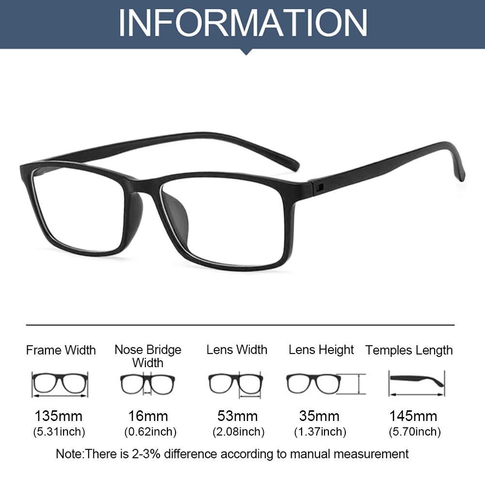 Ultra Light Square Eyeglass Frame Mirror Frame Tr90 Full Plastic Eyeglass Frame  for Men And Women