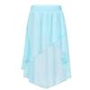 Kids Girls High Low Chiffon Dance Skirt for Lyrical Ballet Latin Jazz Stage Performance