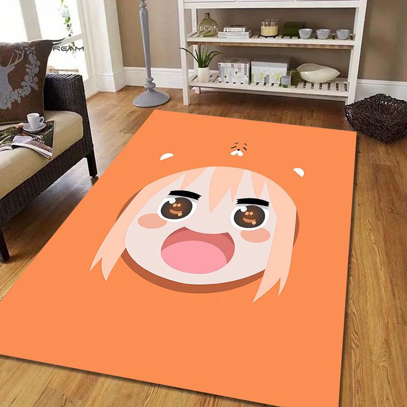 Himouto! Umaru‑chan2 Flannel Pattern Square Carpet,Area Rug,Carpet Rug for Living Room Bedroom Sofa Playroom Decor,Non-slip Floor Mat