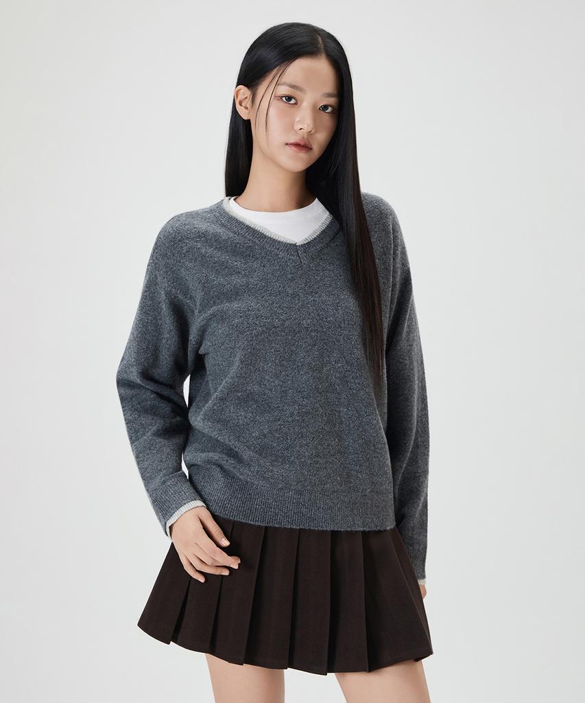 MIXXO Многослойный пуловер с V-образным вырезом Re Kafv09T_Miwkag43Qt
