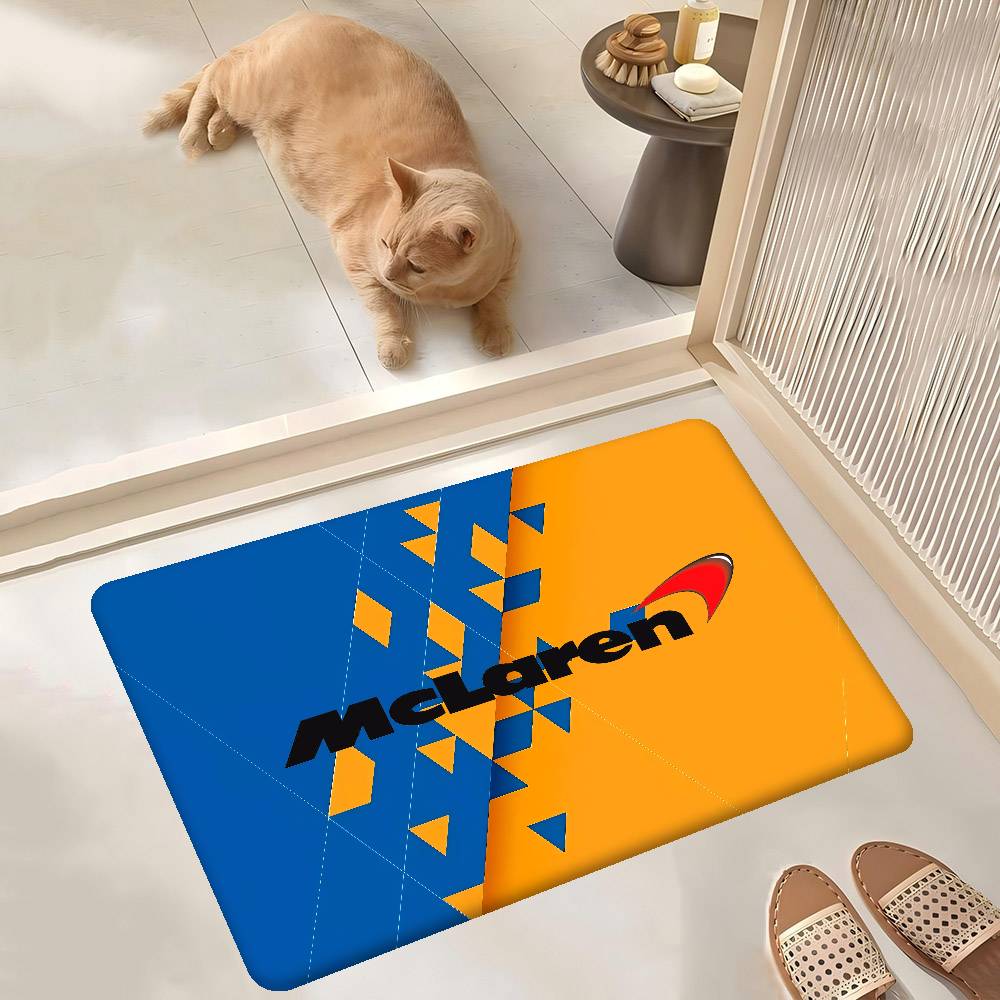 LOGO M-McLaren Floor Mat Rectangle Anti-slip Home Soft Badmat Front Door Indoor Outdoor Mat Hotel Decor Mat