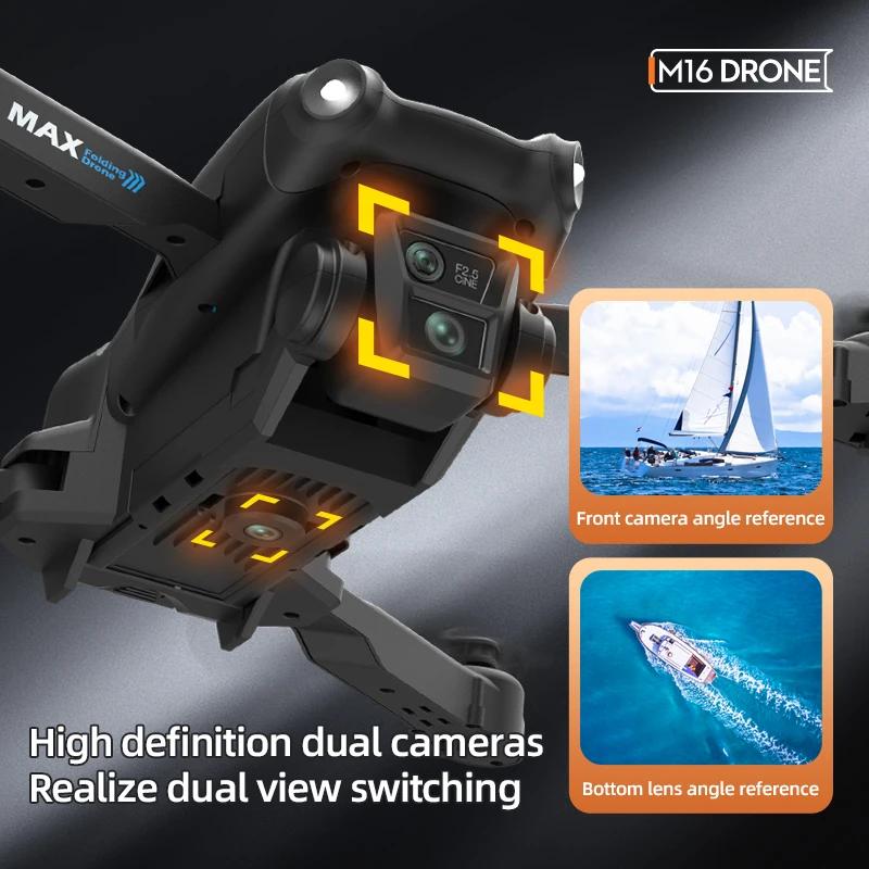 Дрон M16 5G Wi-Fi GPS 8K Аэросъемка Профессиональный HD Аэросъемка Двухкамерный Обход препятствий Бесколлекторный Квадрокоптер Игрушки Подарки