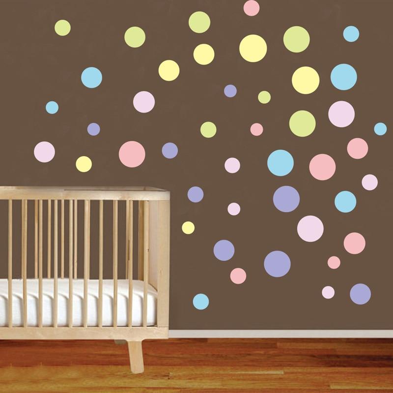 Креативная наклейка на стену в цветной горошек «сделай сам», для детей, детских комнат, спальни, украшения дома, настенная роспись, художественные наклейки, наклейки из ПВХ, обои