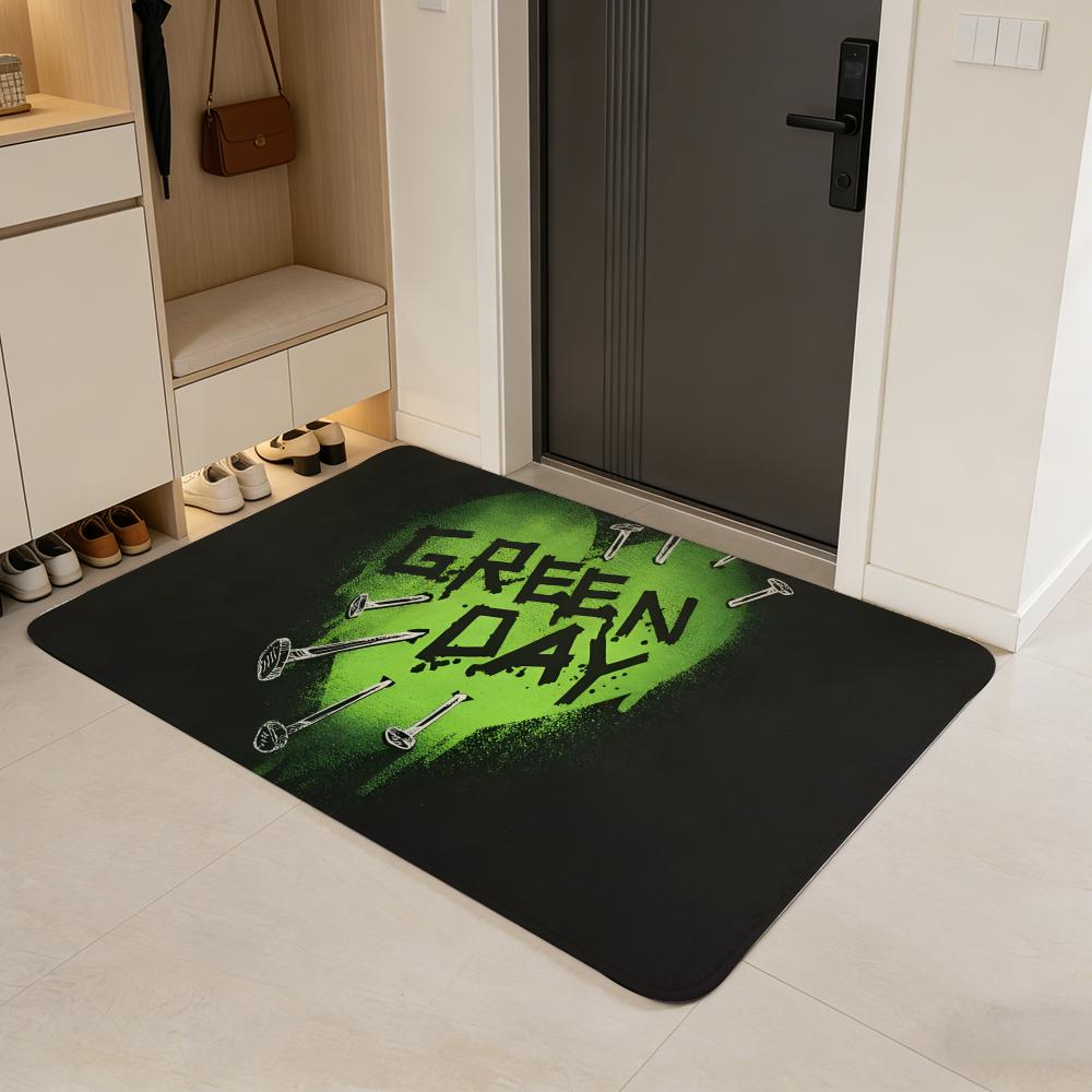 Коврик для пола G-Green Day, коврик для двери из фланели, нескользящий, впитывающий, моющийся, для помещений, домашний ковер