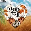 Autumn Harvest Festival “Hello Fall” Logo Pendant, Home Wall or Door Decoration, 2d Flat Wooden, Garden Decoration, Gifts for Friends and Family
