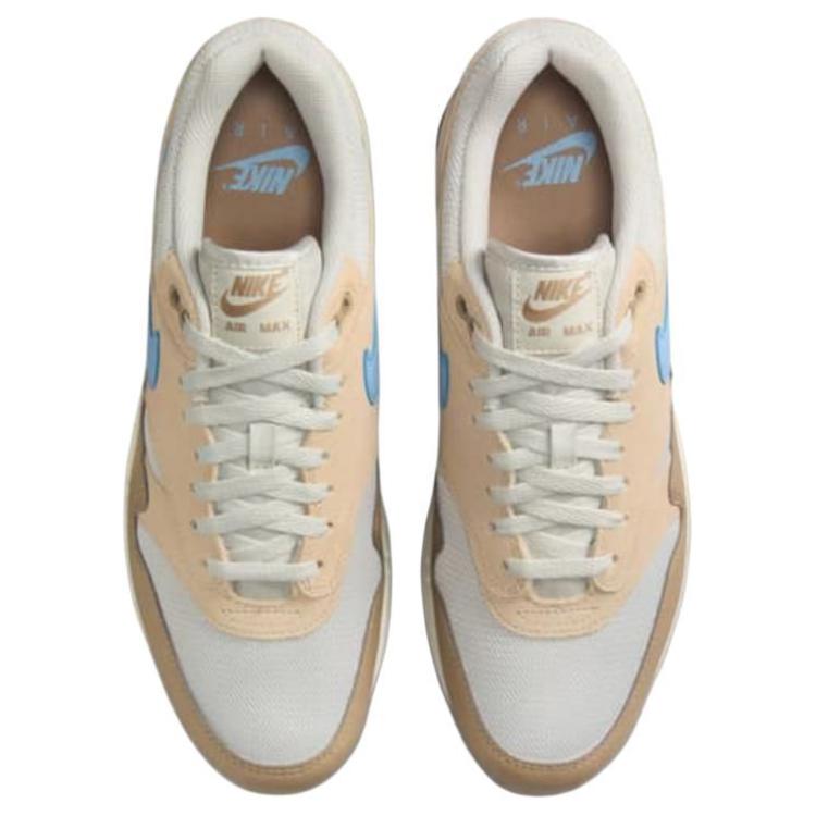Nike Air Max 1 Essential Light Bone Psychic Blue унисекс кроссовки кремовые Sanddrift хаки FZ5808-009