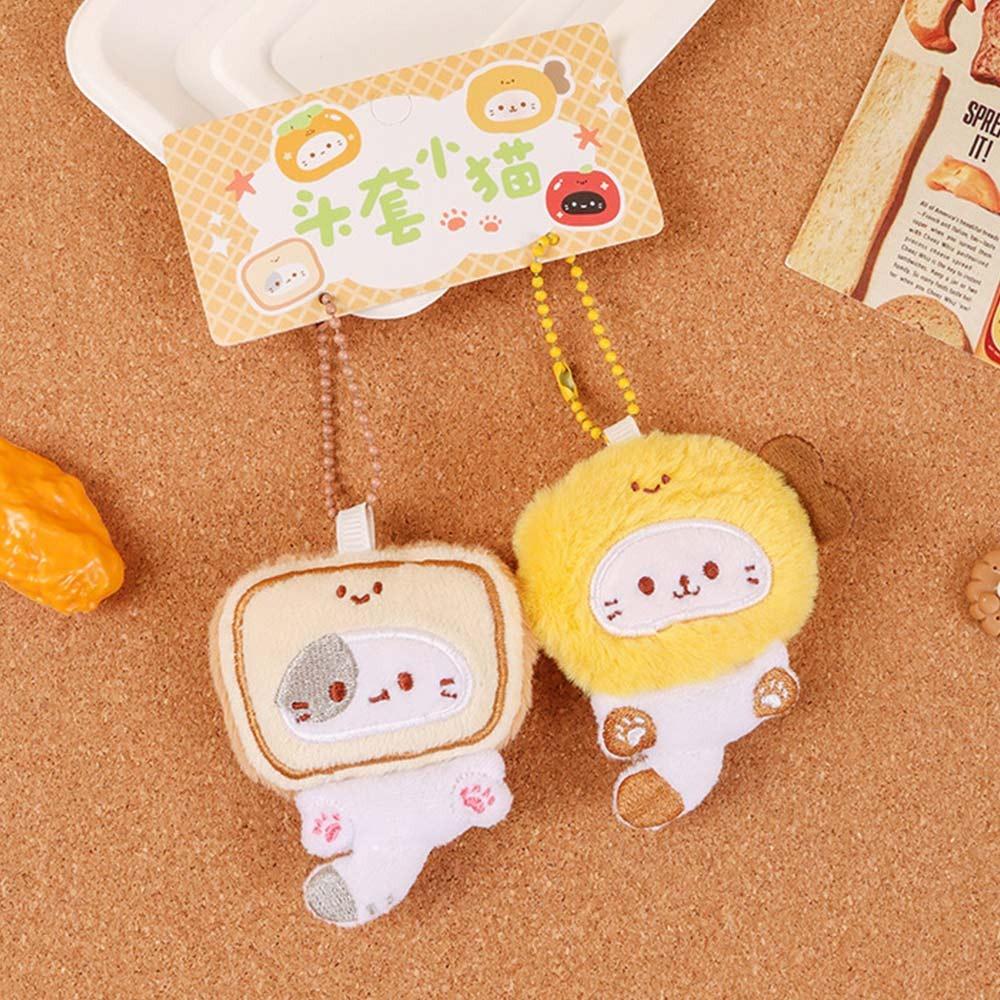 Разноцветный Плюшевый Кот Брелок Подвеска Мультяшный Кот Пара Украшение для Автомобиля Украшение для Сумки Мягкая Милая Котёнок Кукла Брелок Подарок Игрушки