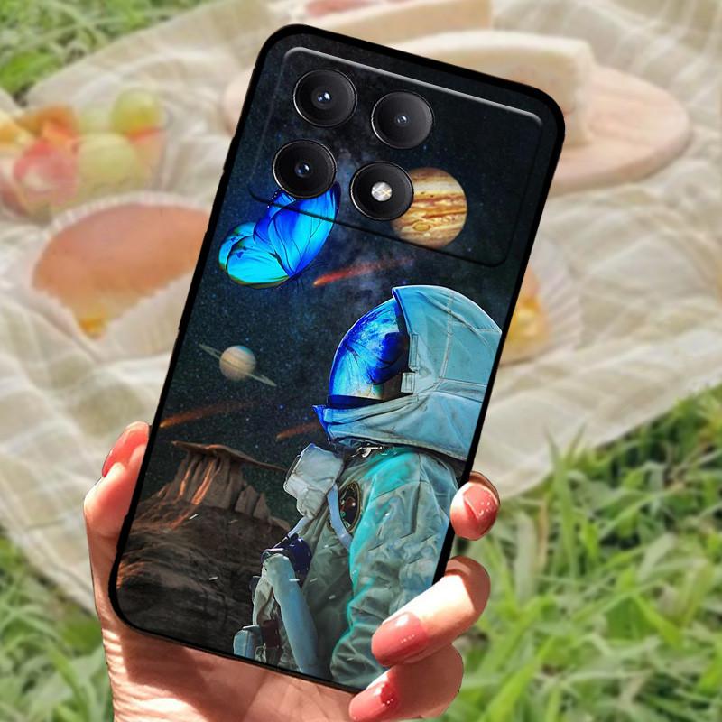 For Xiaomi Poco X6 Case Cover Poco X 6 X6 Pro 5G Silicone Soft Marble Black Bumper Funda Coque for Xiaomi Poco X6 Pro Protective