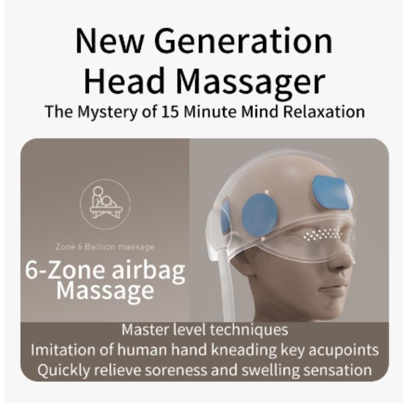 Air Pressure Head Massager Electric Scalp Eye Heating Massager Hot Compress Relieve Headaches Physiotherapy Instrument
