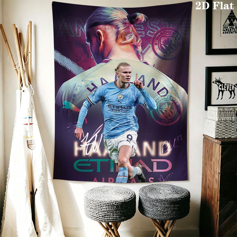 football star Wall Hanging Printed Fabric Blanket Decorative Tapestries for Bedroom Living Room Home Decor