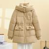 Колледж стеганая куртка утолщенная женская стеганая одежда средней длины свободного кроя корейская версия зимнее пальто новая мода женская стеганая одежда