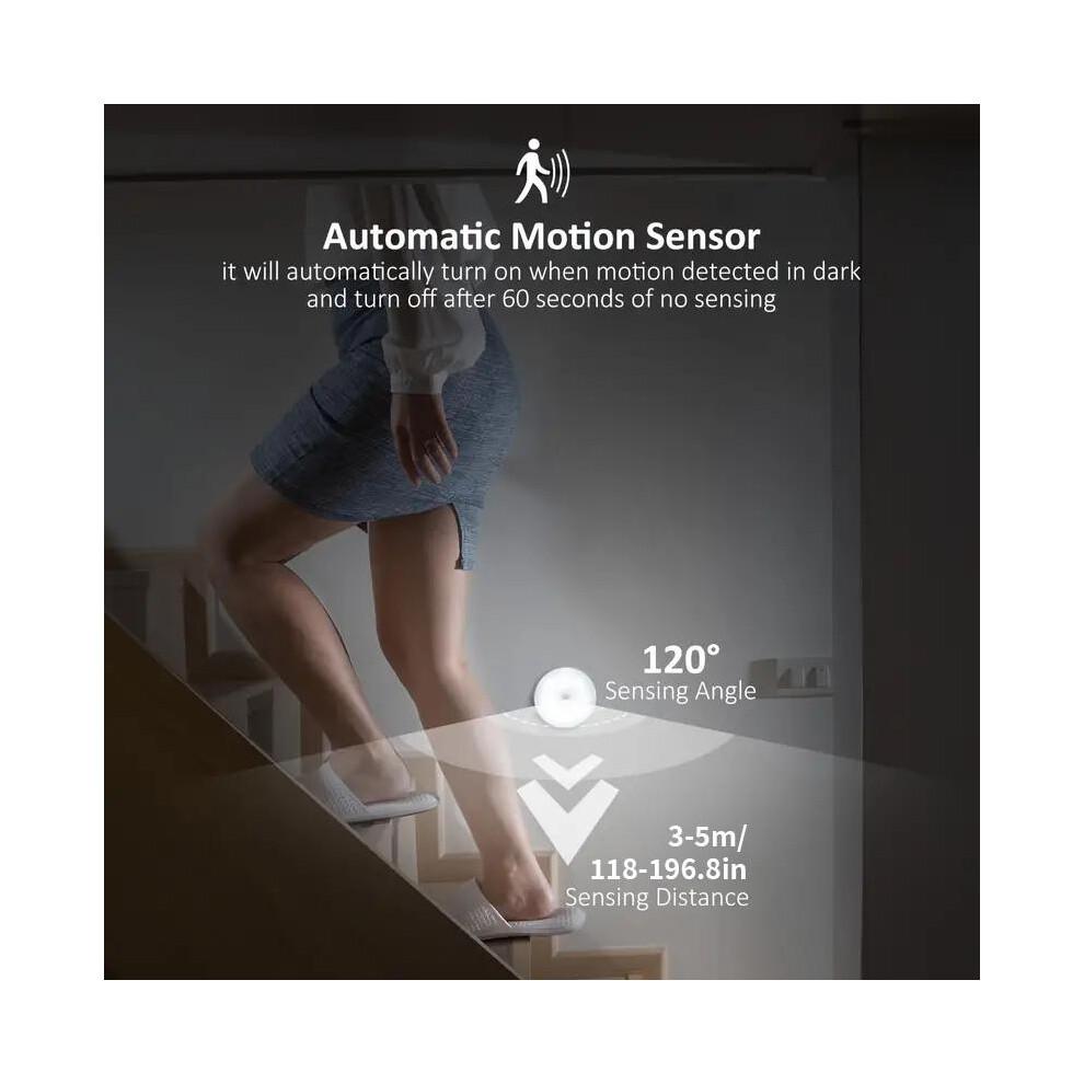 white 3pcs Motion Sensor LED Night Light USB Rechargeable Night Lamp for Kitchen Cabinet Wardrobe Lamp Staircase Wireless Closet Light