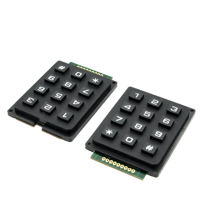 3*4 4*4 Matrix Switch Keyboard Keypad Array Module ABS Plastic Keys 4x4 3x4 12 16 Key Button Membrane Switch DIY Kit for