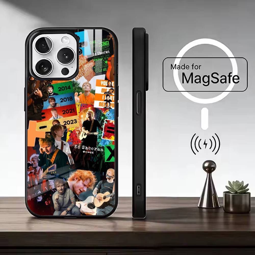 Эд Ширан Горячий Певец Чехол для Телефона Magsafe для Серии iPhone 17 16 15 14 13 12 11 Беспроводная Зарядка