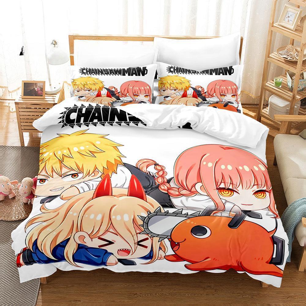 Коллекция постельного белья Человек-бензопила Почита Односпальный Двуспальный Полный Queen King Размер Коллекция постельного белья для спальни взрослого ребенка Коллекции пододеяльников Аниме С постельным бельем