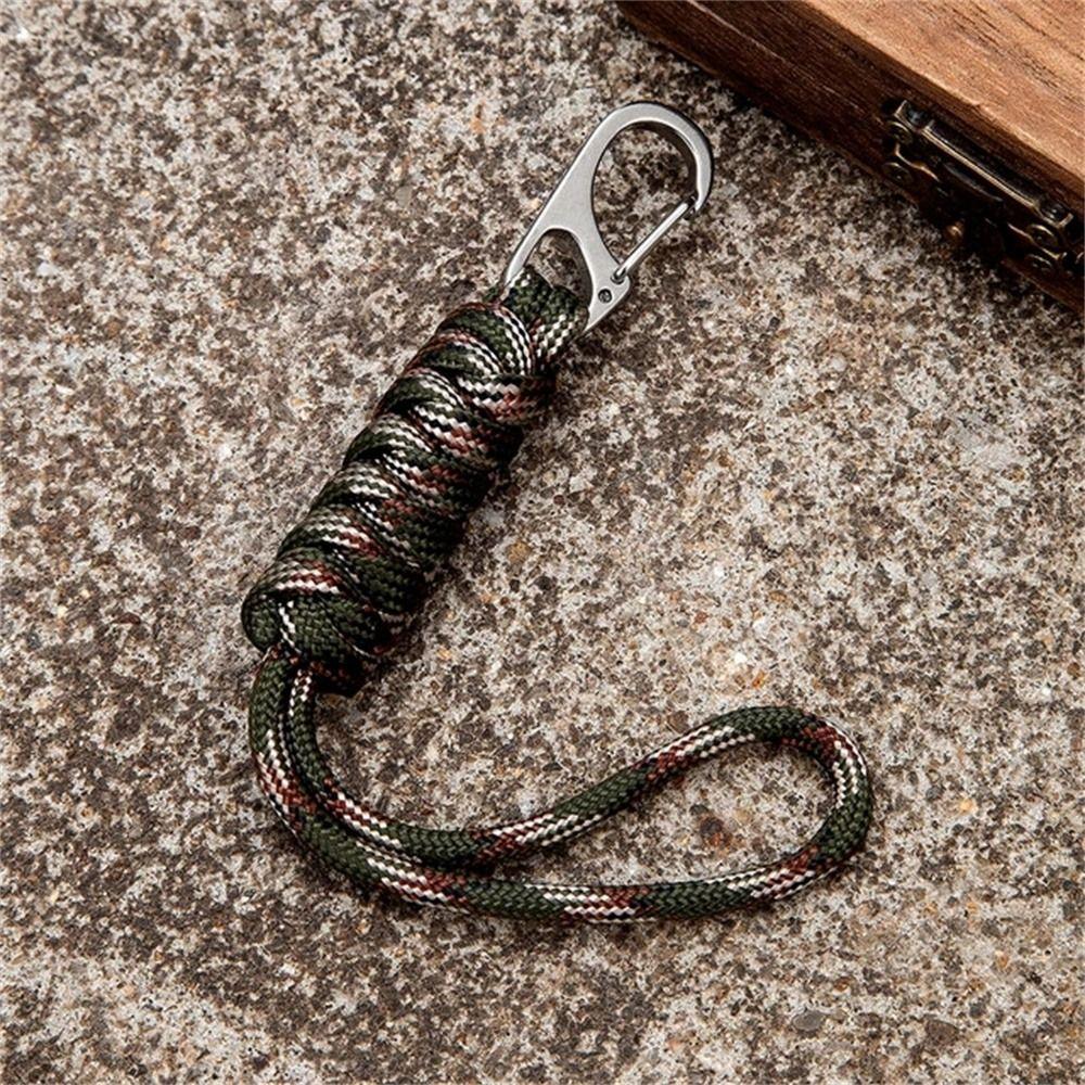 Snake Knot Paracord Keychain Anti-lost Chain Braided Woven Keychain Emergency Survival