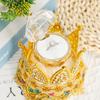 1PC Crown Shape Gifts Jewelry Case Creative Ring Box Romantic Ring Holder Mini Lace Wedding Rhinestone
